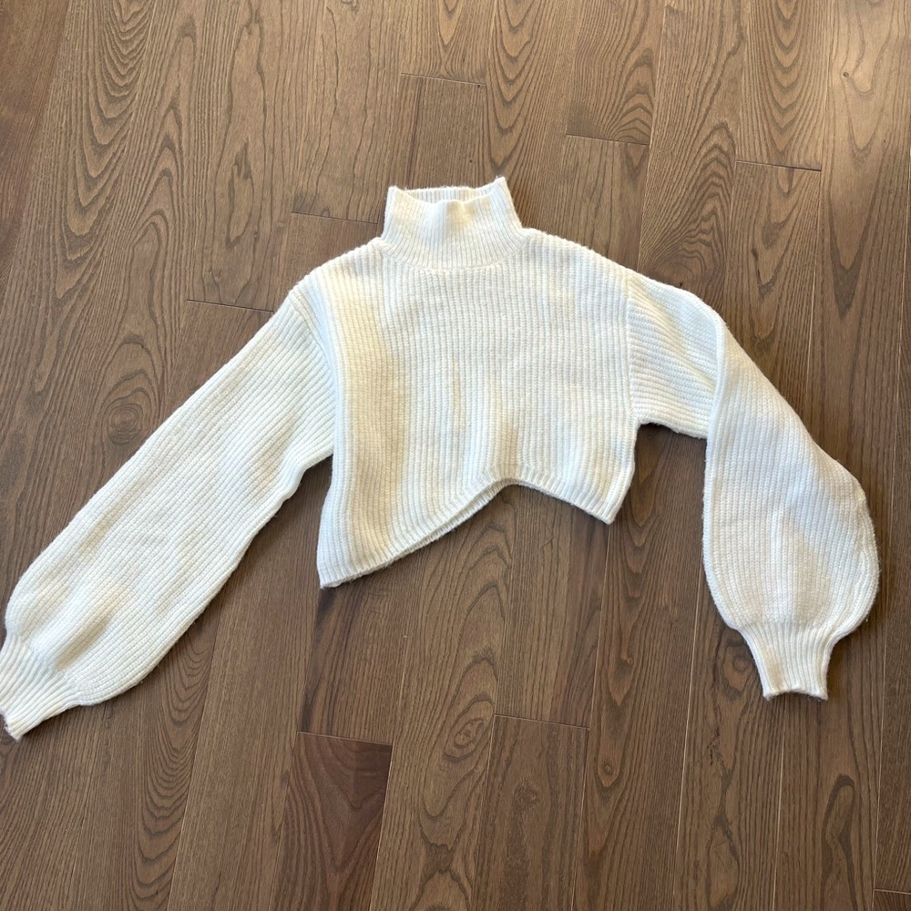 Cropped turtleneck sweater